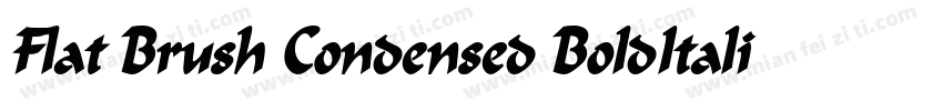 Flat Brush Condensed BoldItalic字体转换
